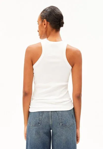 ARMEDANGELS ARMEDANGELS KANITAA Damen Ripp-Top aus Bio-Baumwoll Mix, White, – Produktbild 3 von 5