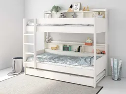 OTTO home Etagenbett JAIME, Stockbett, Leiter links oder rechts montierbar (ca. 186x115x204 Höhe/Breite/Länge), FSC® zertifiziertes Massivholz, viel Stauraum und Abstellfläche – Produktbild 1 von 1