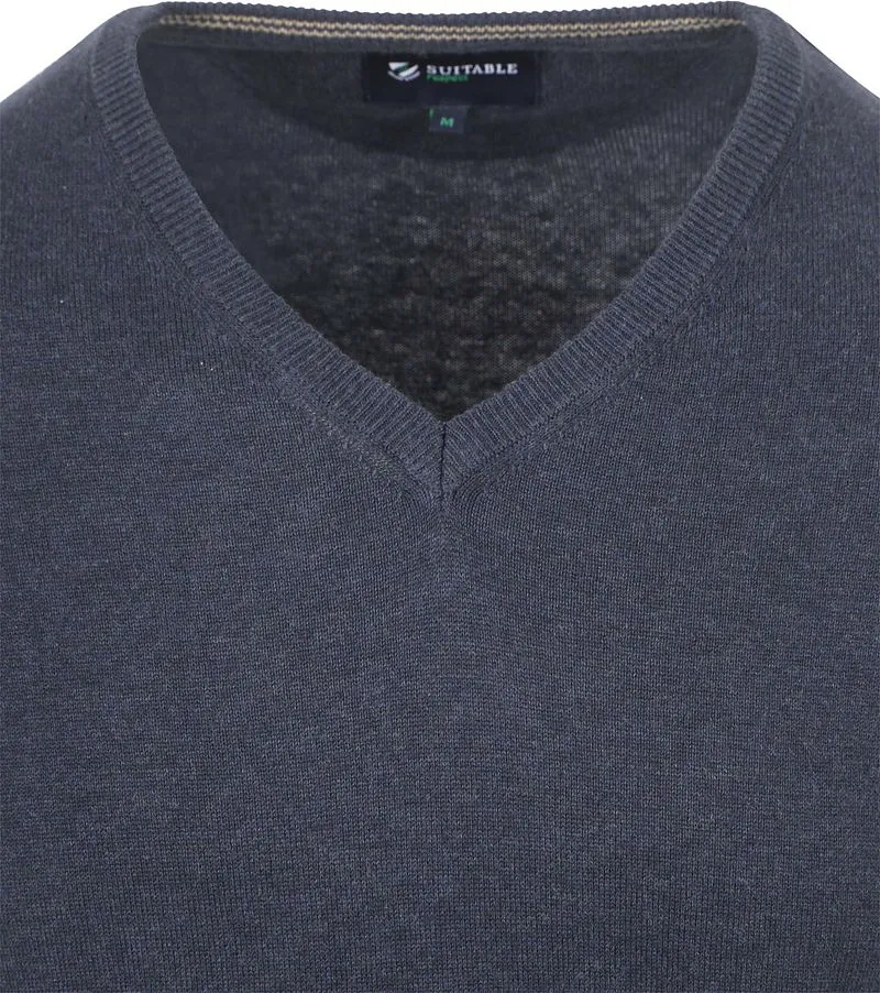 Suitable Suitable Respect Bio-Baumwolle Pullover Vinir Melange Dunkelblau - Größe XXL, Dunkelblau, – Produktbild 2 von 2