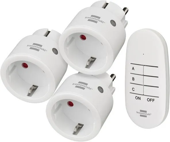 Brennenstuhl brennenstuhl Mini-Funkschalt-Set, Steckdosenadapter mit Funkempfänger, weiß – Produktbild 2 von 2
