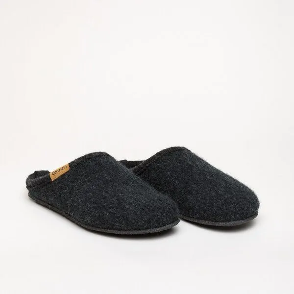 Gottstein Gottstein Filz-Hausschuh Alpine Light - Damen & Herren Pantoffel aus 100% Schurwolle, Schwarz, – Produktbild 1 von 4