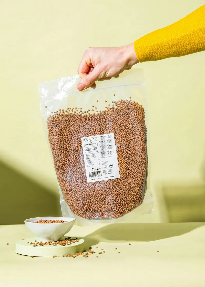 KoRo Braune Bio Linsen 2 kg – Produktbild 5 von 5