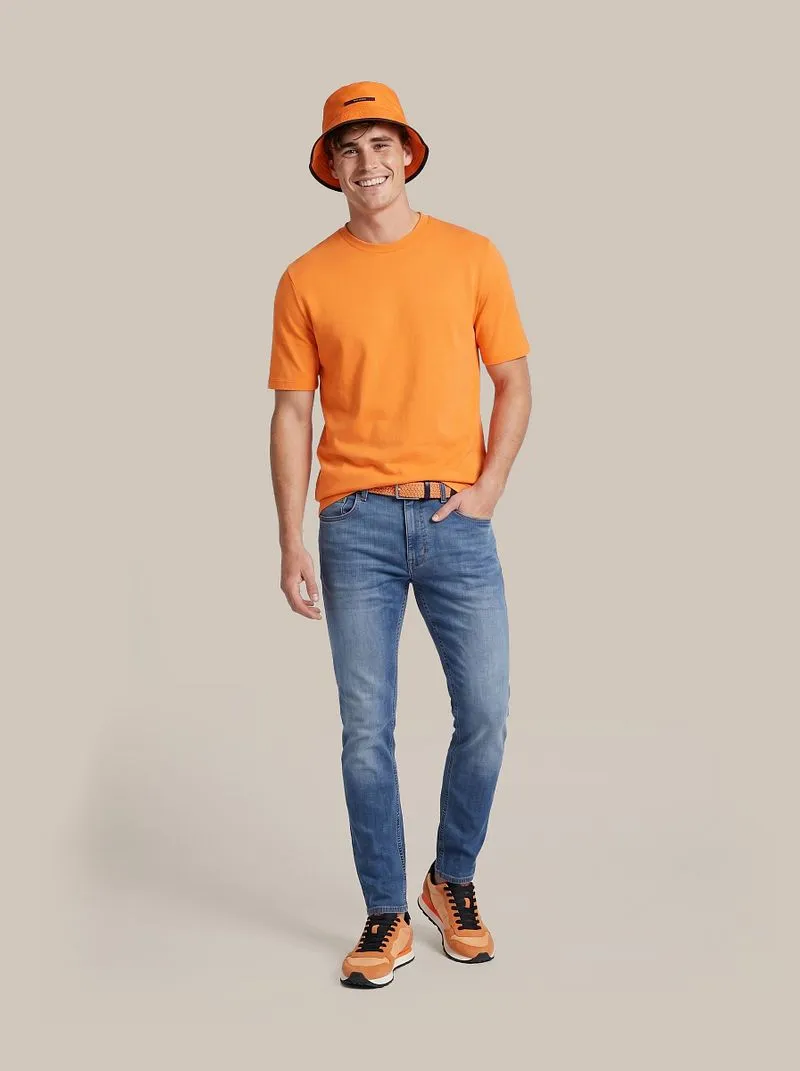 Suitable Suitable Respect T-shirt Tim Orange - Größe L, Orange, – Produktbild 2 von 5