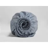 Yumeko Spannbettlaken TENCEL Chambray "Yumeko" aus Bio-Baumwolle, Blue chambray, – Produktbild 1 von 1