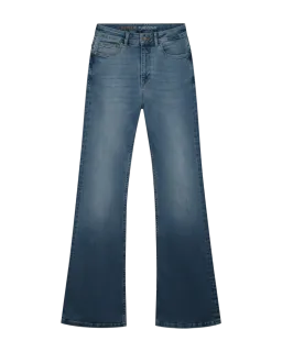 Kuyichi Kuyichi Damen vegan Jeans Flare Lisette Super Aged Blue – Produktbild 1 von 1