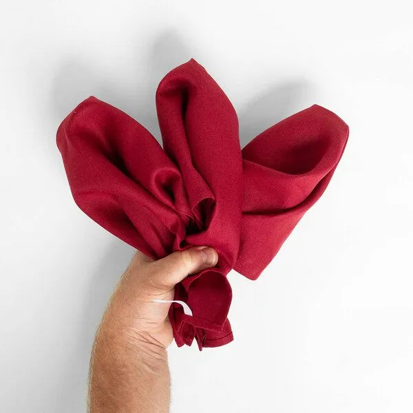 nahtur-design nahtur-design Leinen Gästehandtücher, Weinrot_06 (rot), – Produktbild 2 von 3