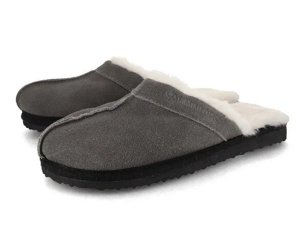 Lammbock Lammbock Lammfell Pantoffeln Woolson Hausschuhe in Komfortweite, Grau, – Produktbild 1 von 4