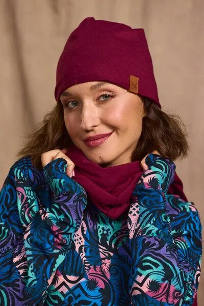 KOKOworld KOKOworld Schal Baba aus Fairtrade-Bio-Baumwolle, Bordeaux (rot), – Produktbild 2 von 6