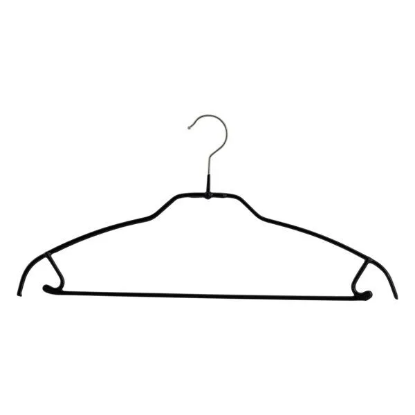 MAWA MAWA Leichtbügel Silhouette mit Rockhaken aus Metall - Set aus 10 Bügeln, Weiss, – Produktbild 2 von 2