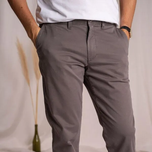 Vresh Clothing Vresh Clothing Vabiolo - Chino aus Biobaumwoll-Mix, Grau, – Produktbild 4 von 4