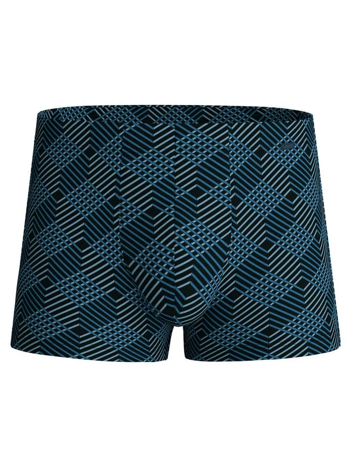 CALIDA CALIDA Boxershorts Grafic Cotton gestreift, ohne Eingriff, überzogenem Bund, Schwarz, – Produktbild 2 von 5
