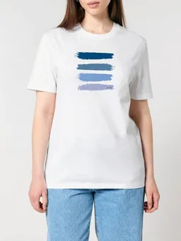 Human Family Human Family Bio Unisex Rundhals T-Shirt "Blue Acryl Stripes" – Produktbild 1 von 1