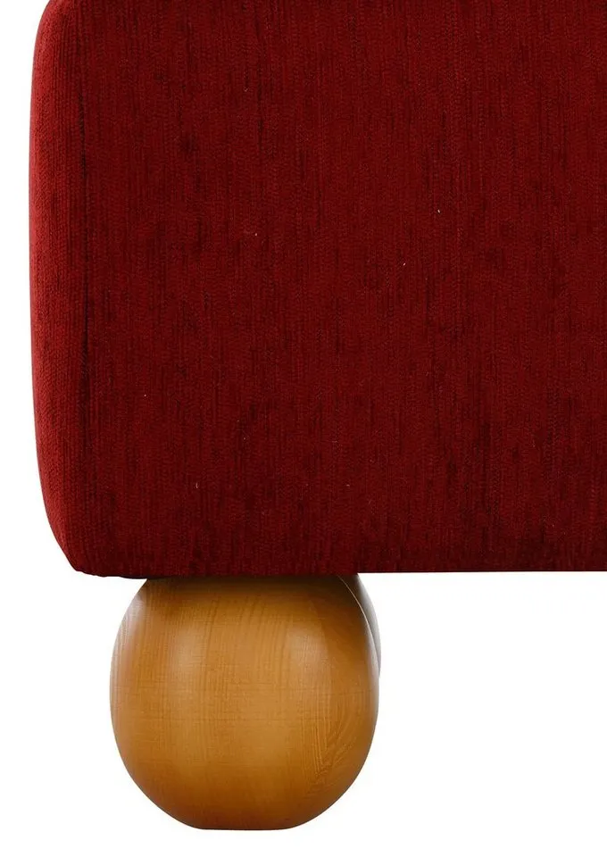 Home affaire Hocker Milano, Rot, – Produktbild 8 von 8