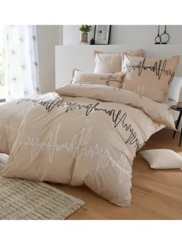 heine home Bettwäsche sand-weiß-bedruckt – Produktbild 1 von 1