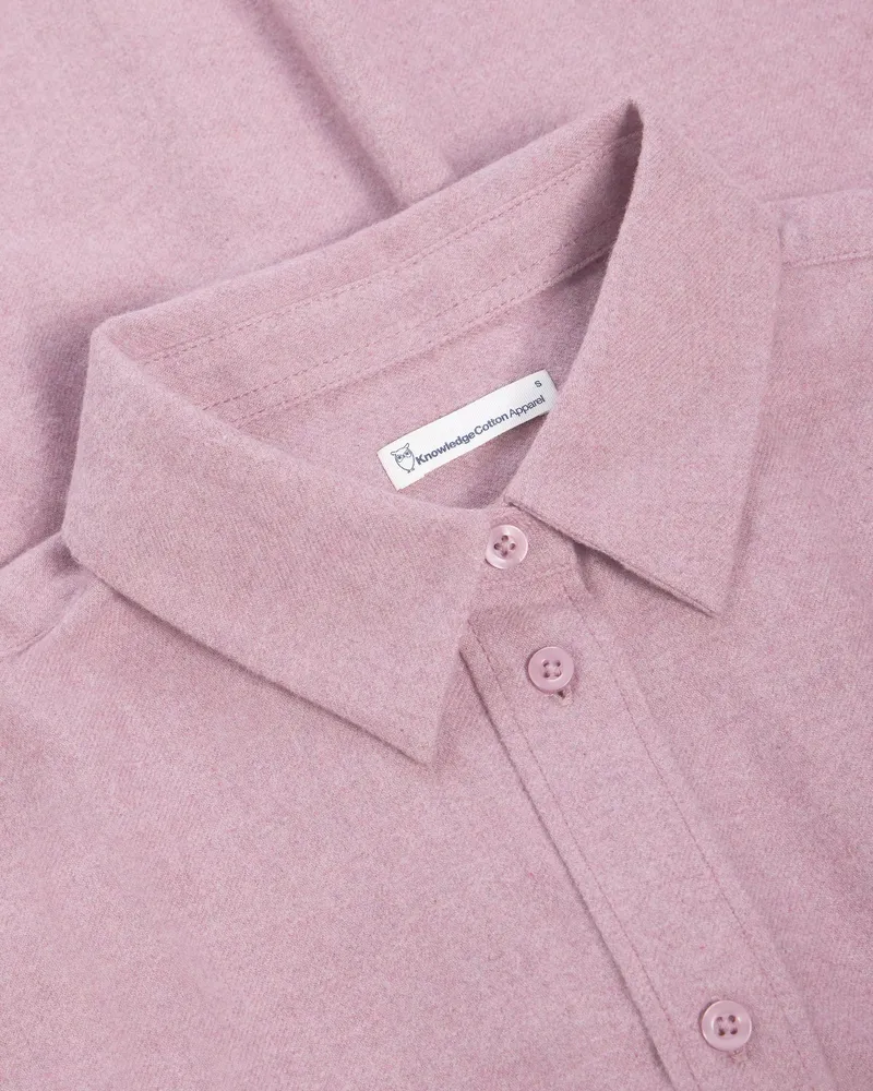 KnowledgeCotton Apparel KnowledgeCotton Apparel Damen vegan Hemd Vega Relaxed Flanell Orchid Haze, Rosa, – Produktbild 2 von 2