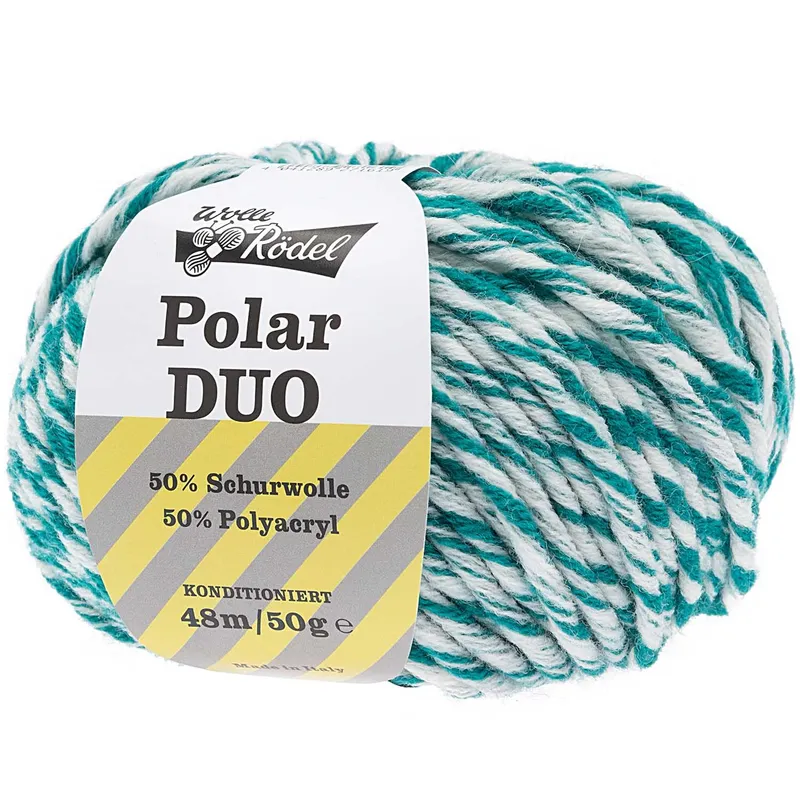 Wolle Rödel Wolle Rödel Polar Duo Weiß/Petrol, Weiß/petrol, – Produktbild 1 von 1
