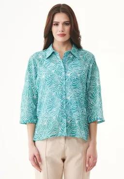 ORGANICATION ORGANICATION Hemdbluse aus Bio-Baumwoll-Voile – Produktbild 1 von 1