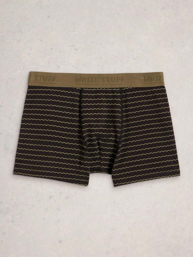 White Stuff 2-er Pack Boxershorts Hove Stripe & Uni - M, Schwarz print, – Produktbild 4 von 4