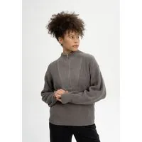 MELA MELA Rippstrick Troyer Style KIMAYA aus 100% Bio-Baumwolle, Bear melange, – Produktbild 1 von 1
