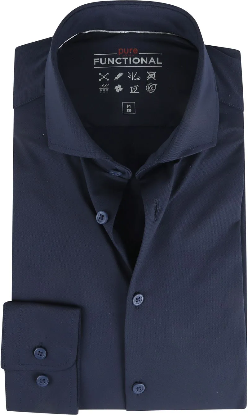 Pure Pure Hemd Functional Dunkelblau - Größe 39 (M), Blau, – Produktbild 1 von 4
