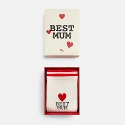 Natural Vibes Natural Vibes Best Mum | Bio GOTS | Geschenkset Beste Mama | Bestickte Tennissocken | Herren Damen Socken | Muttertag – Produktbild 1 von 1