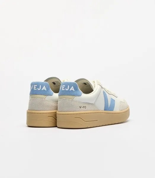 Veja Veja Damen-Sneaker V-90 OT Leather Extra White Aqua Natural – Produktbild 4 von 4