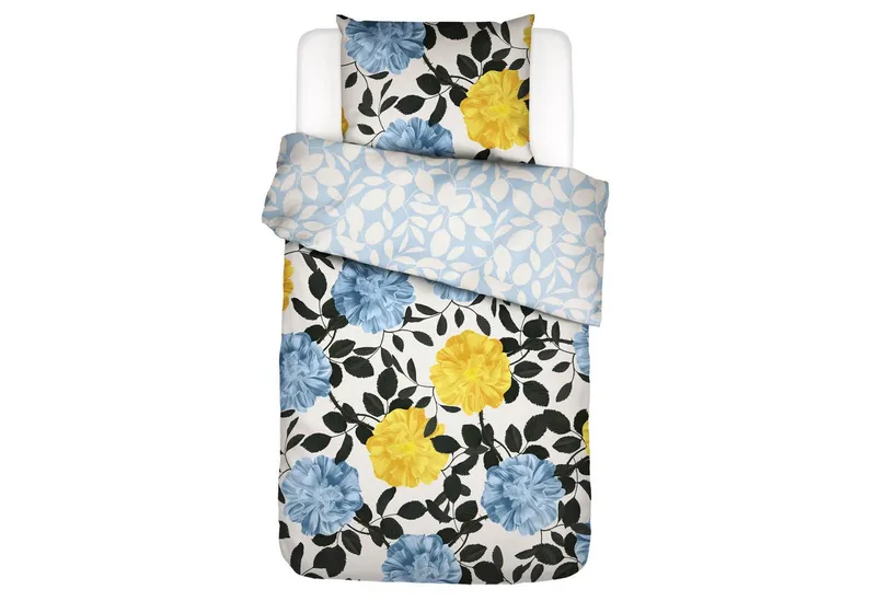 Essenza Bettwäsche Bloom With a view Bright White, Perkal, 2 teilig, Floral, Blumig, Weiß, – Produktbild 1 von 5