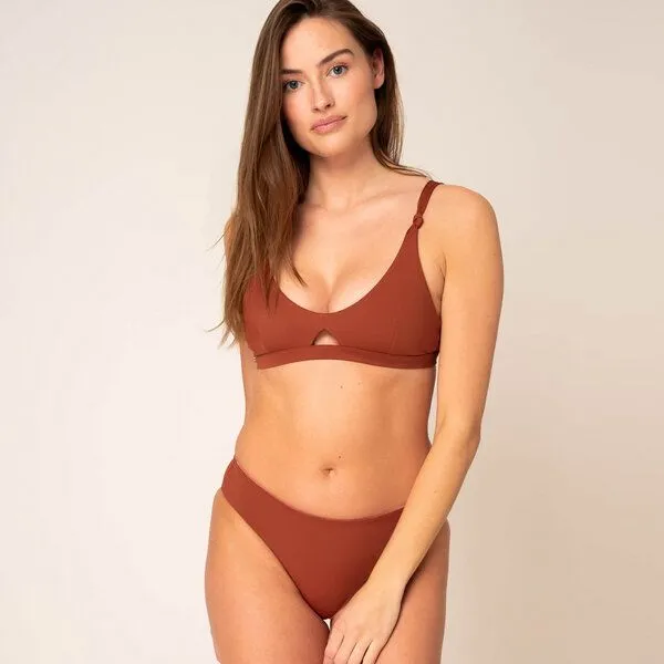 Woodlike Ocean Woodlike Ocean Coral Bustier Top - Uni, Braun, – Produktbild 1 von 2