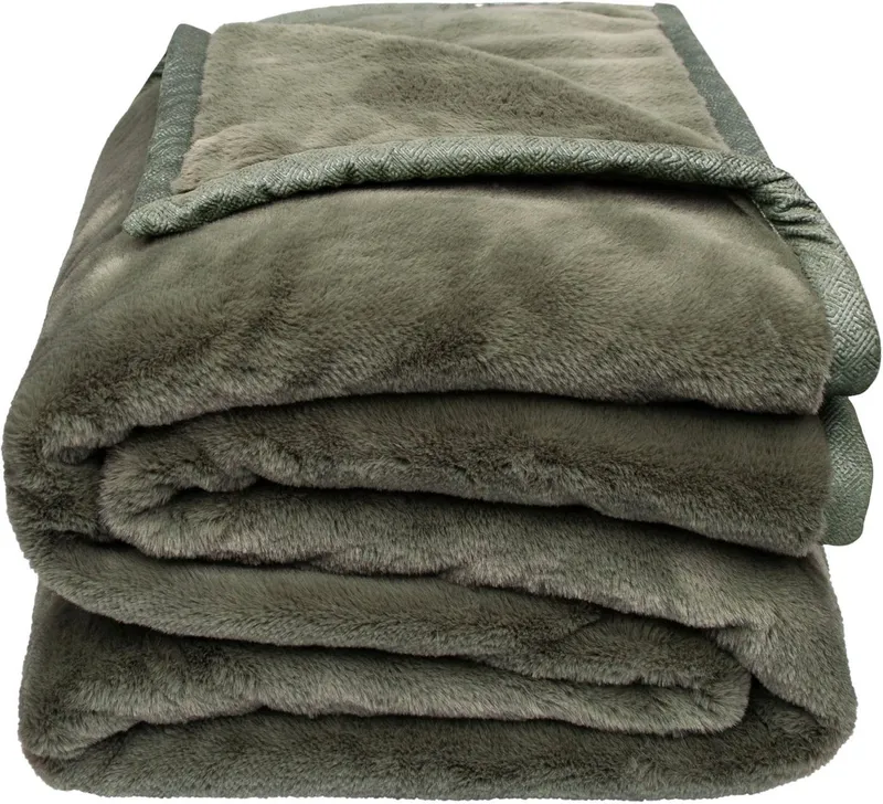 Wohndecke The Blanket, extra weiche Kuscheldecke, schlichtes Design, ZOEPPRITZ1828, Extra weiche Decke aus recyceltem Polyester, Grün, – Produktbild 1 von 3