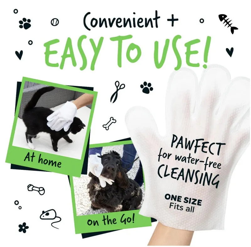 Bugalugs Bugalugs Fellpflege Bugalugs Reinigungshandschuhe für Hunde & Katzen Fellpflege Pfotenpfle, (1-St), Pfoten, Weiß, – Produktbild 1 von 5