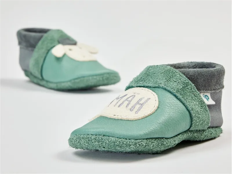 Pantolinos Pantolinos Baby und Kinder Hausschuhe Krabbelschuhe Ecopell Leder Schaf distel, Mehrfarbig, – Produktbild 2 von 2