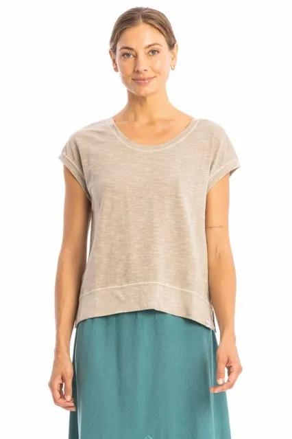 RAVENS VIEW IBIZA RAVENS VIEW IBIZA Damen vegan Top Efeu Esche Stein, Beige, – Produktbild 2 von 2