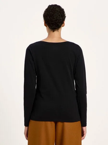 LANIUS LANIUS Basic-Langarmshirt, Black, – Produktbild 3 von 4