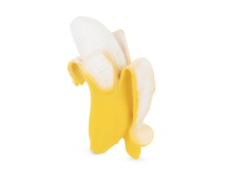 Oli & Carol Oli & Carol Baby Greifling und Beißring Naturkautschuk Ana Banana 14,5 x 8,5 x 2,7 cm, Gelb, – Produktbild 1 von 2