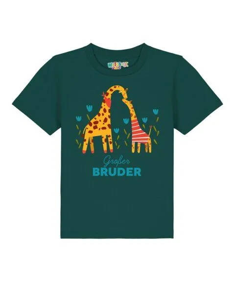 watabout.kids watabout.kids T-Shirt Kinder Giraffe Großer Bruder, Glazed green, – Produktbild 1 von 2