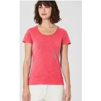 HempAge HempAge Damen T-Shirt mit Rollsaum Hanf/Bio-Baumwolle, Magnolia(rot), – Produktbild 1 von 1