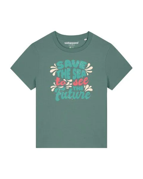 watapparel watapparel T-Shirt Frauen Save the sea, Green bay, – Produktbild 1 von 3