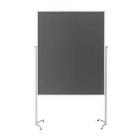 magnetoplan magnetoplan Moderationswand einteilig mit Alu-Fuß, Filz grau, – Produktbild 3 von 3