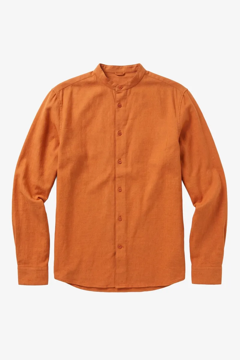 KnowledgeCotton Apparel KnowledgeCotton Apparel Herren vegan Flanellhemd Arch Regular Golden Oak, Orange, – Produktbild 1 von 2