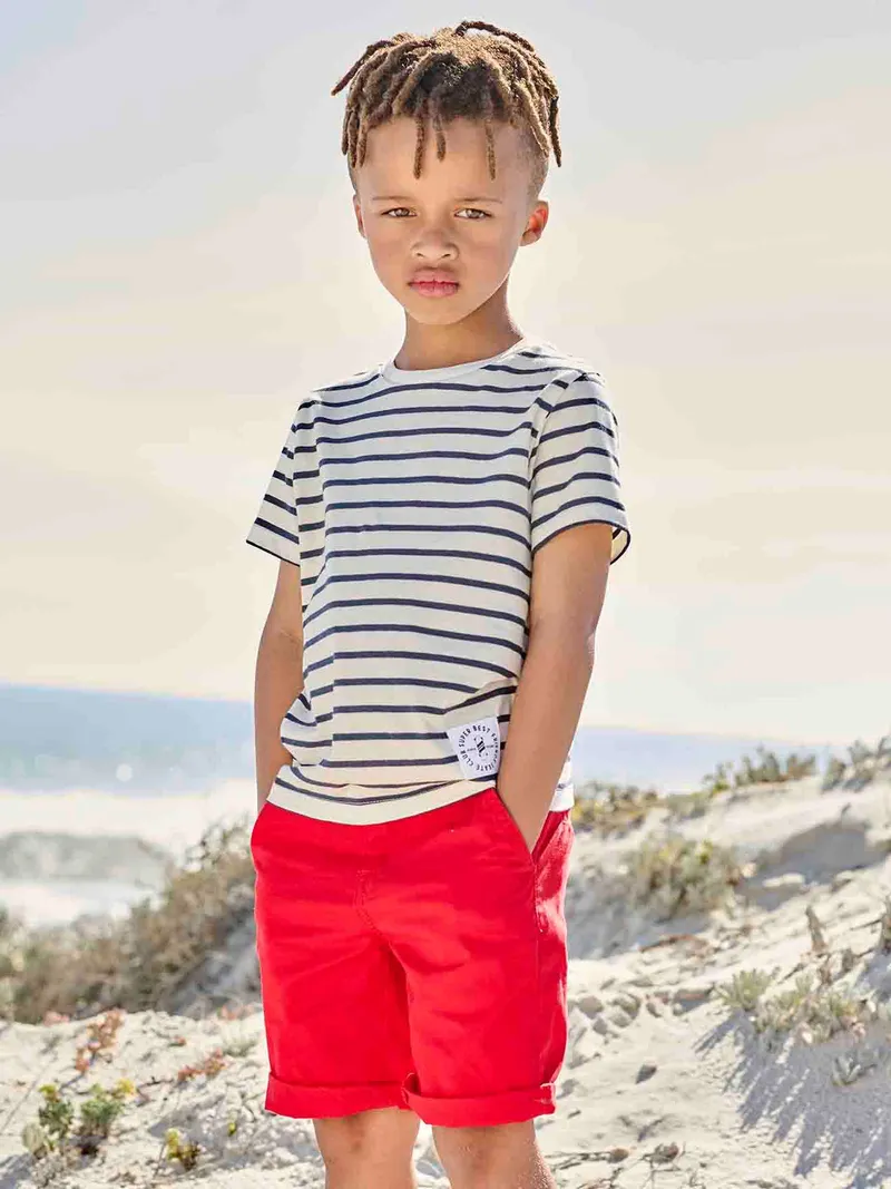 Vertbaudet Jungen Chino-Shorts, Rot, – Produktbild 2 von 4