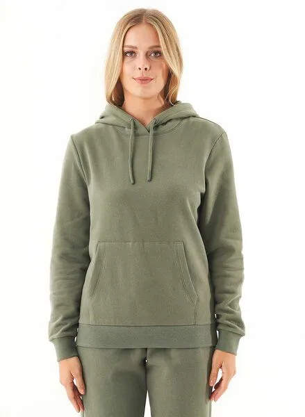 ORGANICATION ORGANICATION ESSENTIALS-HARRE-Soft Touch Hoodie aus Bio-Baumwolle, Grün(olive), – Produktbild 1 von 4