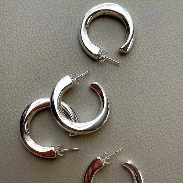noemvri fashion label noemvri fashion label twisted Creole big, Silber, – Produktbild 4 von 4
