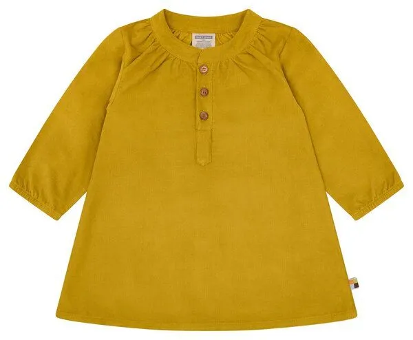 loud + proud loud + proud Babys & Kinder Kleid aus Cord, GOTS-zertifiziert, Curry(gelb), – Produktbild 1 von 3