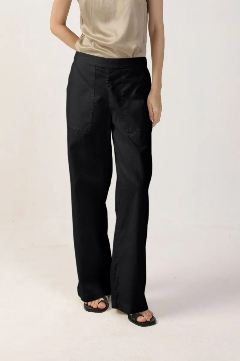 Neu Nomads Neu Nomads Damen vegan Hose Blythe Schwarz, Schwarz, – Produktbild 1 von 1