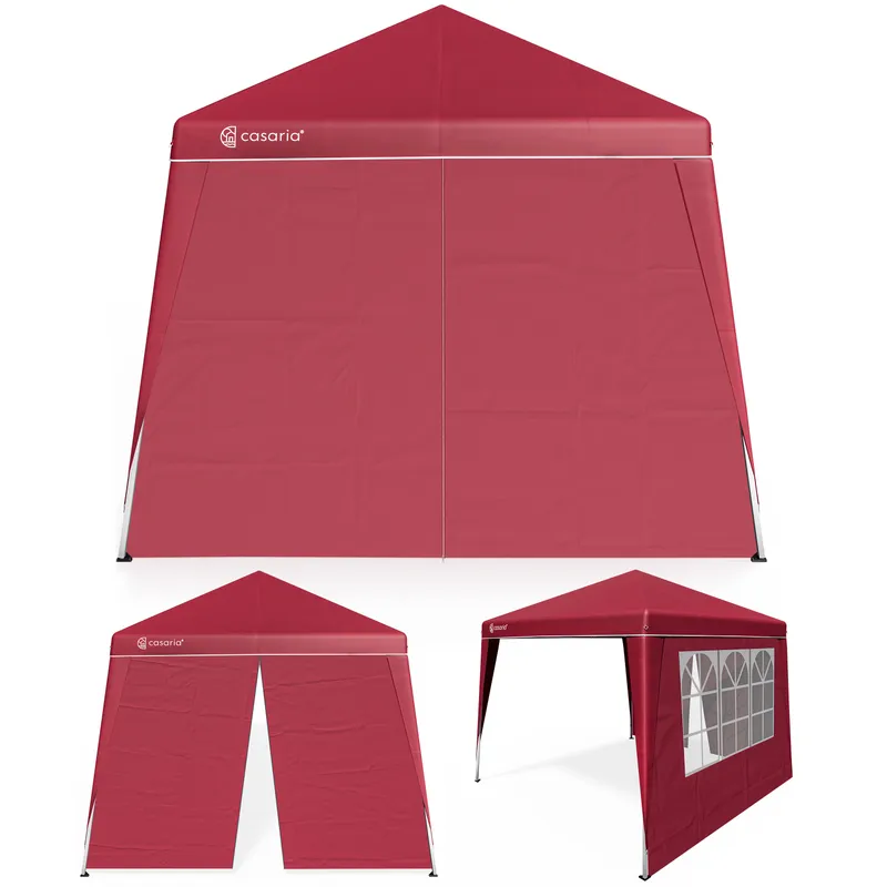 Casaria® Faltpavillon Capri Rot 3x3m inkl 2 Seitenwänden UV-Schutz 50+ – Produktbild 1 von 2