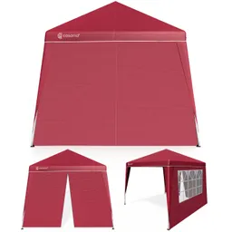 Casaria® Faltpavillon Capri Rot 3x3m inkl 2 Seitenwänden UV-Schutz 50+ – Produktbild 1 von 1