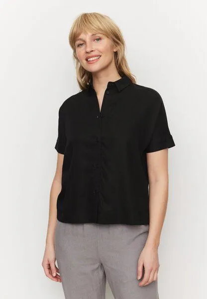 recolution Damen Bluse aus TENCEL Lyocell - LOTUS - recolution, Black (schwarz), – Produktbild 1 von 4