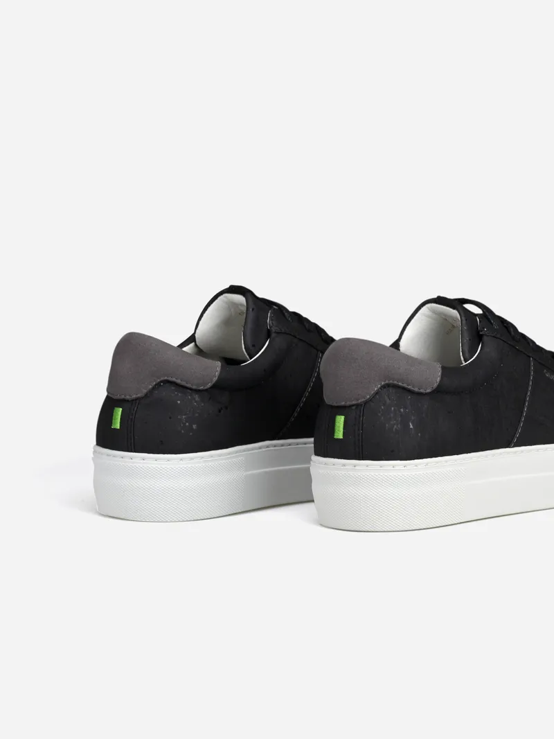QURC QURC Herren vegan Sneakers Fragment Niedriger Ob-Stein, Schwarz, – Produktbild 1 von 2