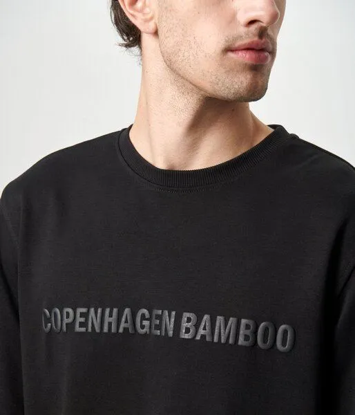 Copenhagen Bamboo Schwarzes Sweatshirt aus Bambus mit Logo – Produktbild 2 von 4