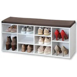 Kesper Kesper Schuhschrank mit Sitzkissen, weiß – Produktbild 1 von 1